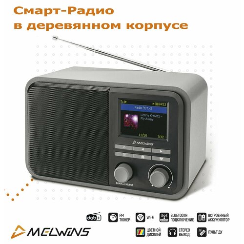 Умное интернет радио Melwins MA330D радиостанции со всего мира FM DAB стерео выход пульт Товар уцененный 869000₽