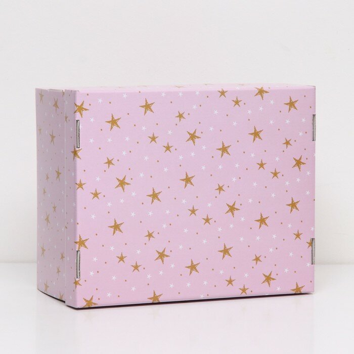 Складная коробка "Звёзды", 31,2 х 25,6 х 16,1 см набор 2 шт 9870061