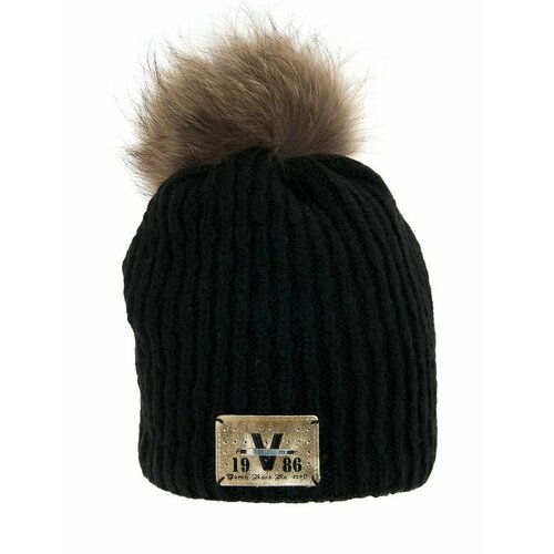 фото Шапка mialt, размер 54-56, черный