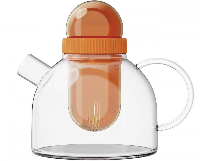 Чайник заварочный KISSKISSFISH BoogieWoogie Teapot TEAP01-U, оранжевый 0,8л