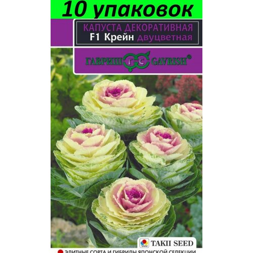 Семена Капуста декоративная Крейн двуцветная F1 10уп по 6шт (Гавриш)