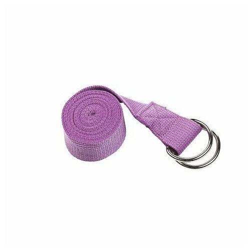 фото Ремень для йоги prctz с металлическим карабином yoga strap, фиолет.