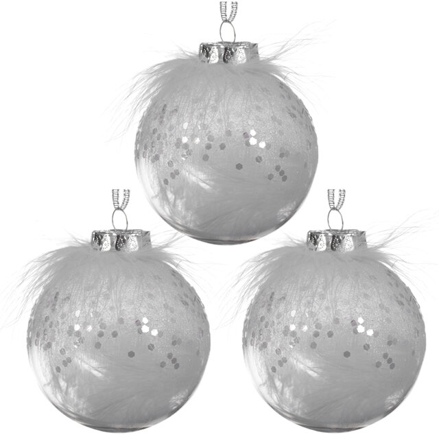 Набор пластиковых шаров Лебединое Озеро 8 см, 12 шт
