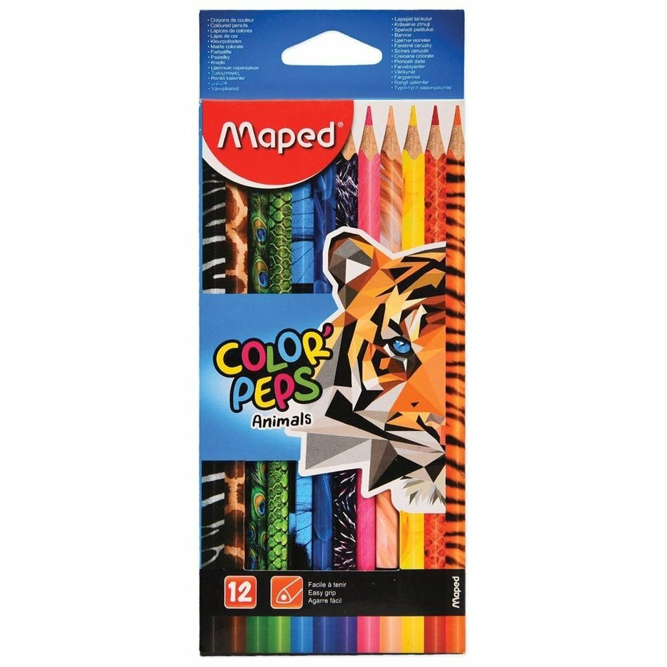 Maped Карандаши цветные 12 цветов Color Pep's Animals