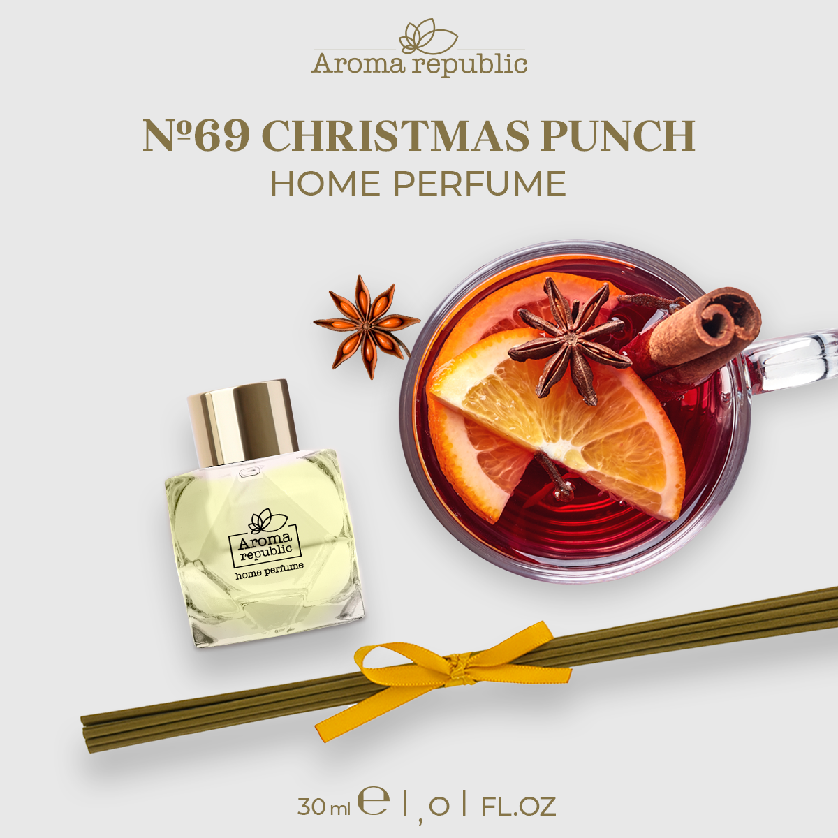 Ароматический диффузор Aroma republic №69 Christmas punch 30мл Профит - фото №1