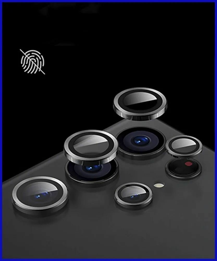 Защитное стекло (линзы) на камеру Samsung Galaxy S23 Ultra Черный — фото 1