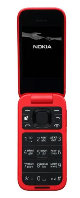 Мобильный телефон Nokia 2660 DUAL SIM, красный, кнопочный, раскладушка