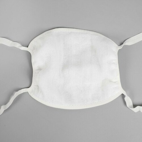 Марлевая маска (8-сл, окант. резинка, 15х20 см), 10 штук