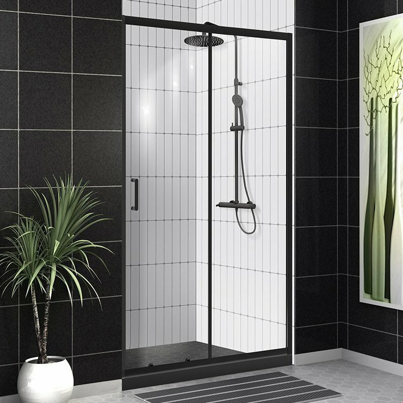 BelBagno Душевая дверь в нишу BelBagno Uno -195 BF 1 110 C Nero профиль черный, стекло прозрачное