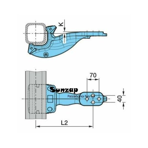 BPW 0324420080 0324420080_рычаг подвески нижний L2335mm К1-10mm ECO AIR COMPACT BPW 60570₽