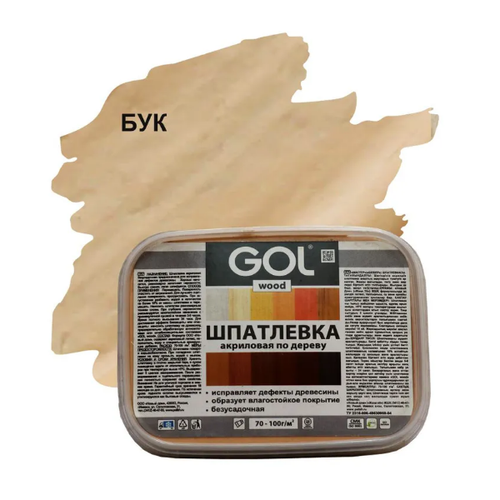 Шпатлевка Palizh GOL wood мастер акриловая по дереву 0,15 кг бук
