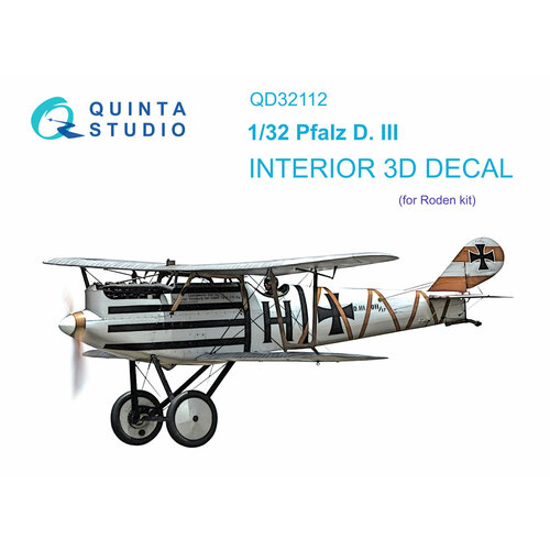 QD32112 3D Декаль интерьера кабины Pfalz D.III (Roden)