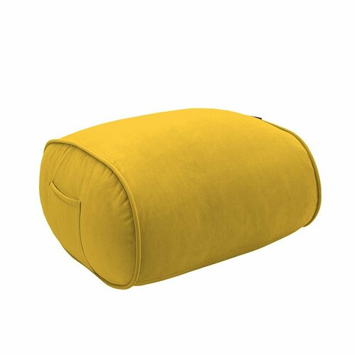 Бескаркасный пуф для ног aLounge - Ottoman - Yellow Shine (велюр, желтый) - оттоманка к дивану или креслу