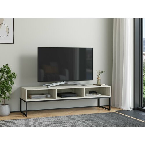 Тумба Айсберг Лофт большаяоткрытая Черныйдуб крафт белый 11490₽