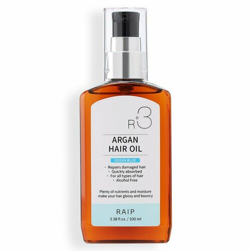 Аргановое масло для волос Raip R3 Argan Hair Oil Ocean Blue 100 мл 885₽