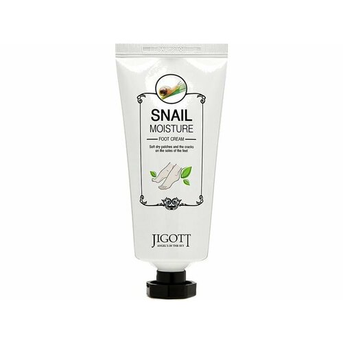 Крем для ног с муцином улитки Jigott SNAIL MOISTURE FOOT CREAM