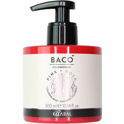 Kaaral Тонирующая маска для волос BACO COLOREFRESH COLORING MASK PINK - розовый 300 ML