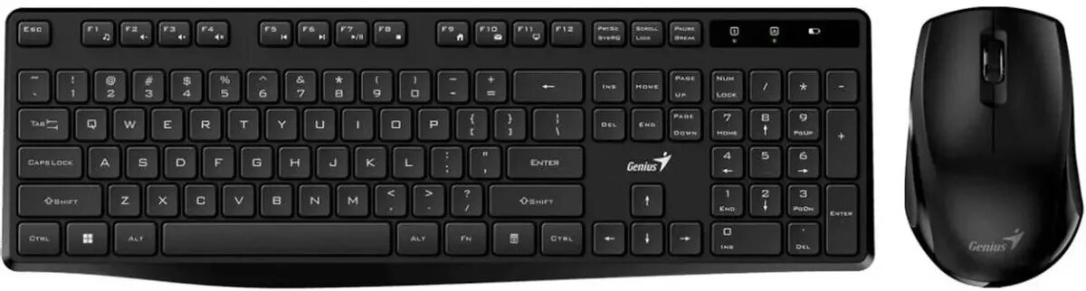Комплект беспроводной Genius KM-8006S (клавиатура KB-7200 и мышь NX-8006S), Black, silent