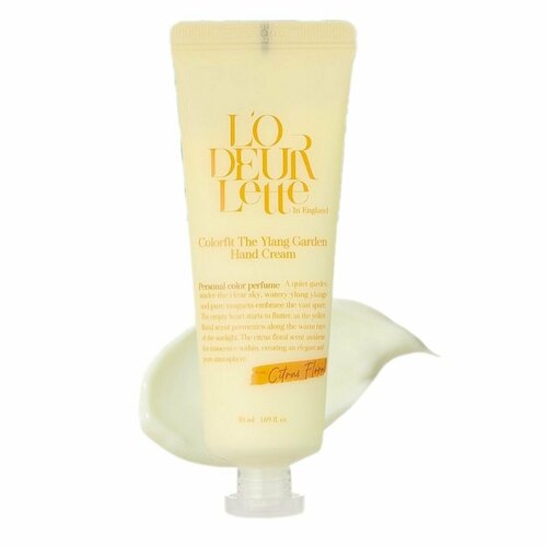 LODEURLETTE Крем для рук увлажняющий с ароматом иланг-иланг In England Colorfit Ylang Garden Hand Cream 50 мл 562₽