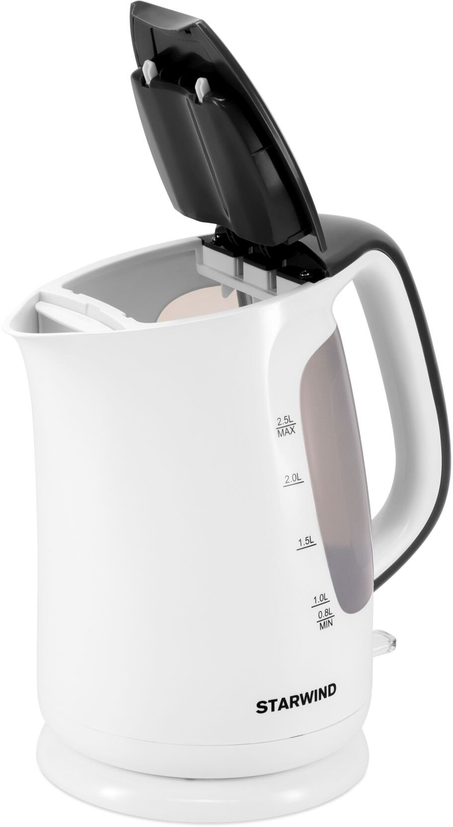 Чайник электрический Starwind SKG3025 белый/серый, пластик - фото №3