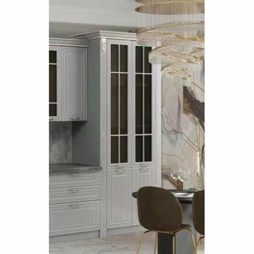 Кухонный пенал Заман Вирджиния 100 см серый