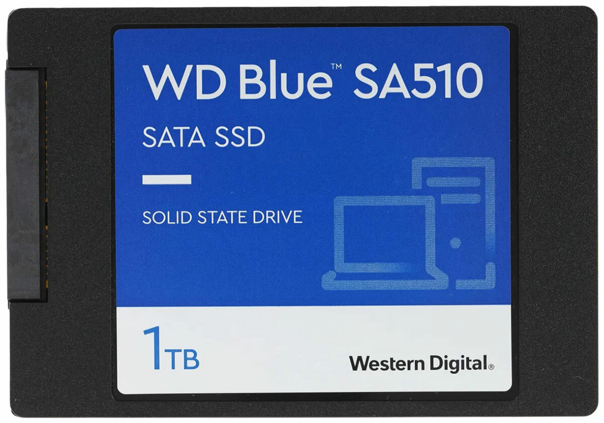 SSD накопитель Western Digital 2.5' Blue SA510 1000 Гб SATA III (WDS100T3B0A)