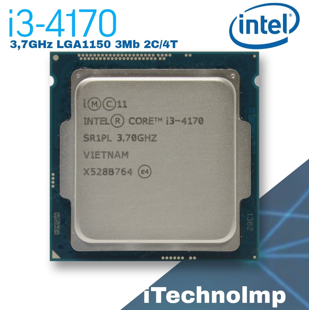 Процессор Intel Core i3 4170 ( 3,7 ГГц, LGA 1150, 3 Мб, 2 ядра )