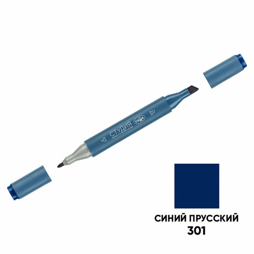Маркер двусторонний для скетчинга Гамма Студия синий прусский корпус трехгранный пулевидклиновид наконечники 6 штук 558₽
