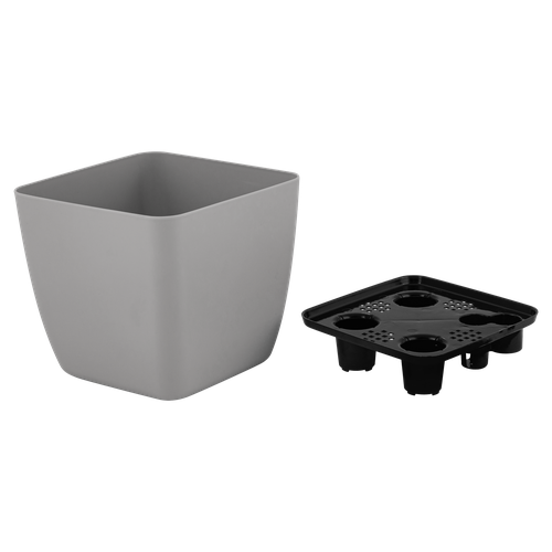 Горшок для цветов INGREEN VIENNA 1.5Л квадратный С дренажной вставкой французский платан П-Ц