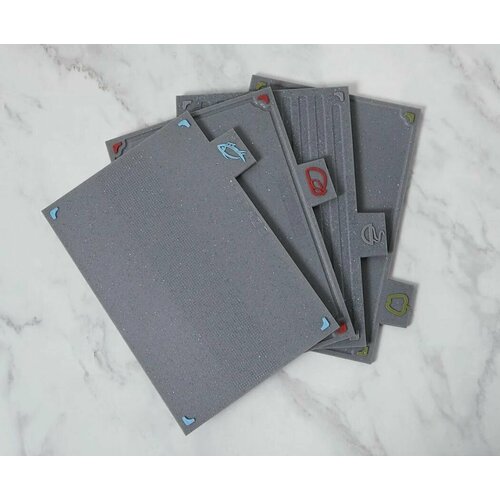 Набор из 4 разделочных пластиковых досок на подставке Edenberg 195х29 см 3960₽