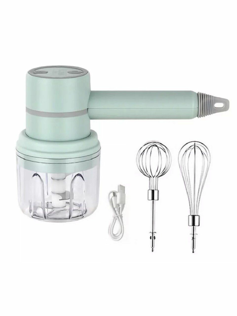 фото Измельчитель механический универсальный 4 в 1/ чоппер/миксер ручной кухонный