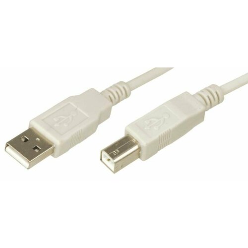 Кабель USB A 2.0 - USB B, М/М, 1.8 м, Rexant, сер, 18-1104 кабель rexant usb a usb b 1 8 метра 18 1104