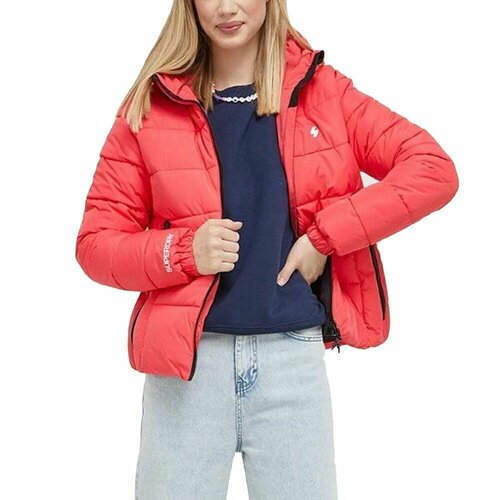 Куртка Superdry HOODED SPIRIT SPORTS PUFFER, размер 12, розовый