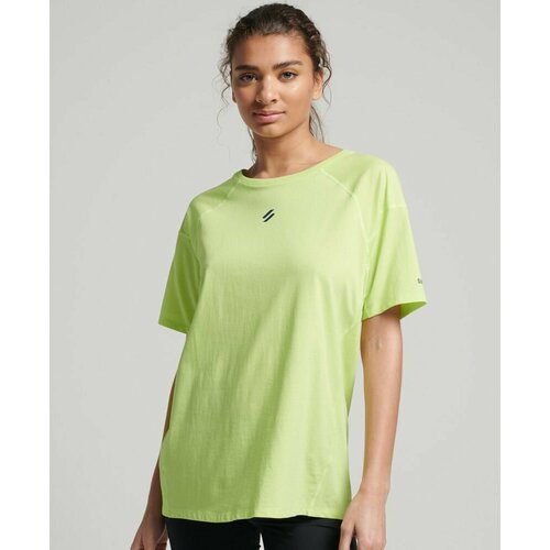 Футболка Superdry RUN SS TEE, размер 10, зеленый summer loose t shirt top short sleeved t shirt plus size ladies t shirt fashion casual short sleeved shirt women top