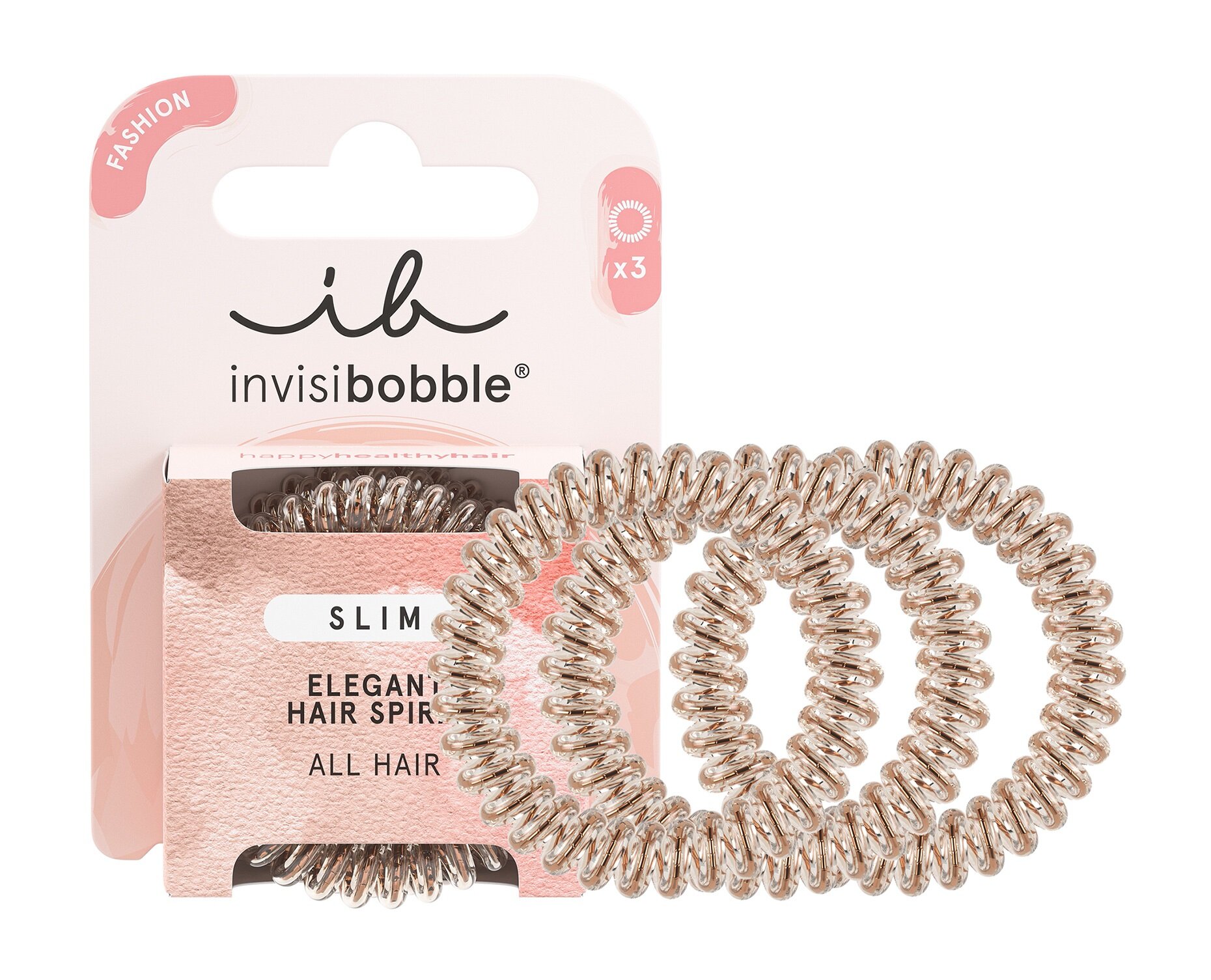 INVISIBOBBLE Резинка-браслет для волос invisibobble SLIM Bronze Me Pretty (в картоне), 3 шт.