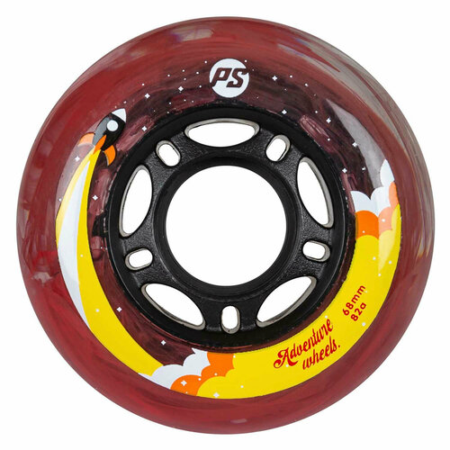 Комплект колёс для роликов Powerslide Adventure 6882A 4-pack BlackRed 3648₽
