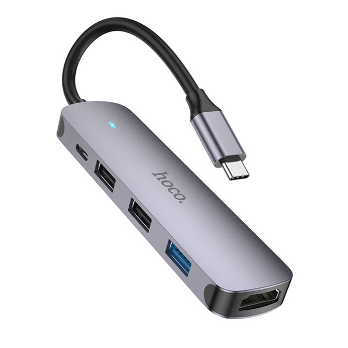 USB Type-C хаб Hoco HB27 (USB 3.0 + 2USB 2.0+HDMI+PD)