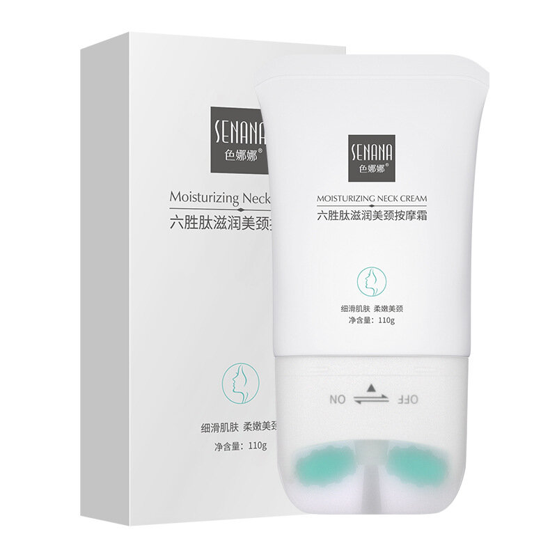 Крем-массажёр для области шеи и декольте Senana Argireline Neck Cream, 110мл / Крем для шеи с роликом