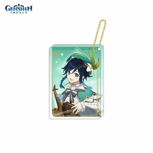 kawaii genshin impact game mini dakimakura strap charm keychain venti anime girl otaku figure pendant bag hanging ornament gift Брелок