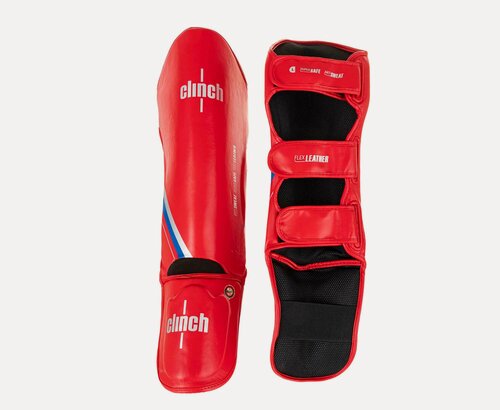 Изображение товара Защита голени и стопы Clinch Shin Instep Guard Kick 2.0 красная (размер M)