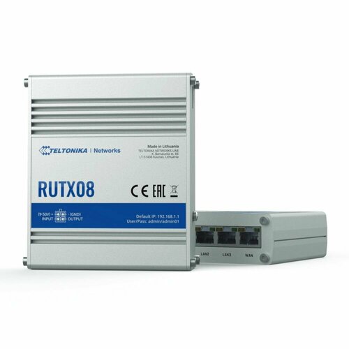 Teltonika Маршрутизатор Teltonika RUTX08 (RUTX080100) 4x 1Gbit RJ-45 / USB 2.0 RUTX08 teltonika trb255