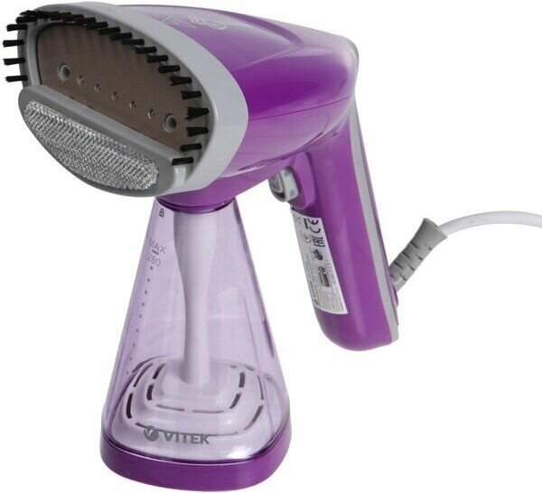 фото Ручной отпариватель для одежды и штор, мощностью 1700Вт. Фиолетовый