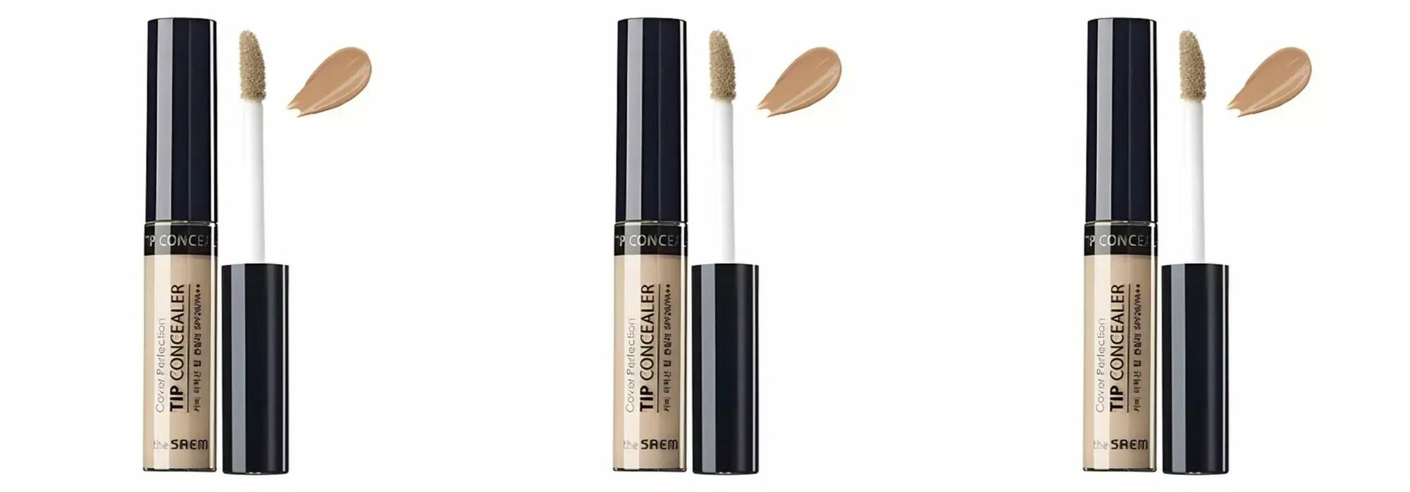 THE SAEM Консилер Cover Perfection Tip Concealer Contour Beige, 6,5 гр, 3 шт