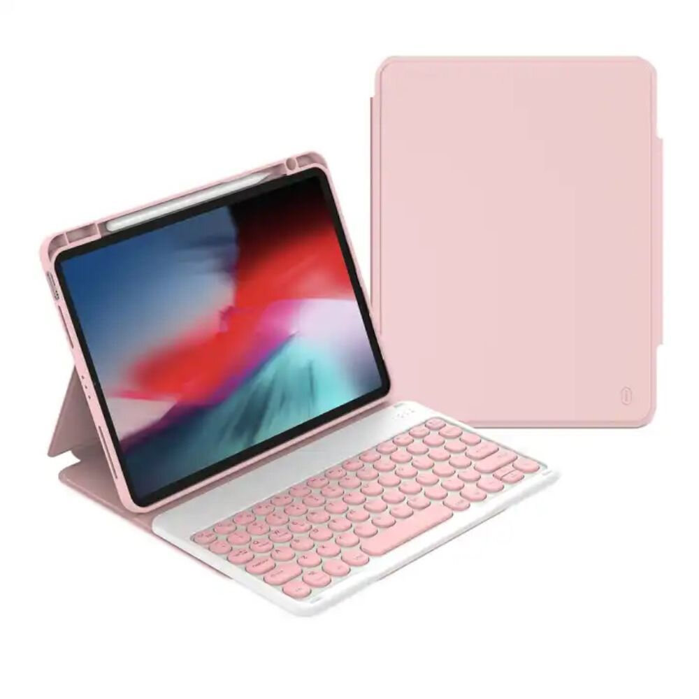 Чехол с клавиатурой для iPad 10.9" (2022), WiWU Protective Keyboard Case, Розовый
