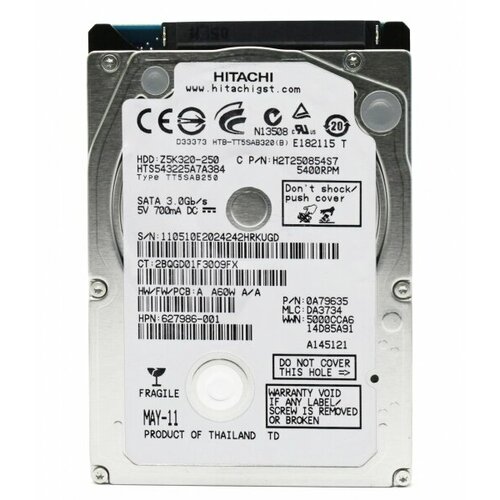 Жесткий Диск Hitachi 0A79635 250Gb 5400 SATAII 25 HDD 4280₽