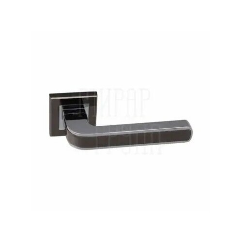 Дверная ручка на квадратной розетке ADDEN BAU PIEZA Q360 черный никель + хром