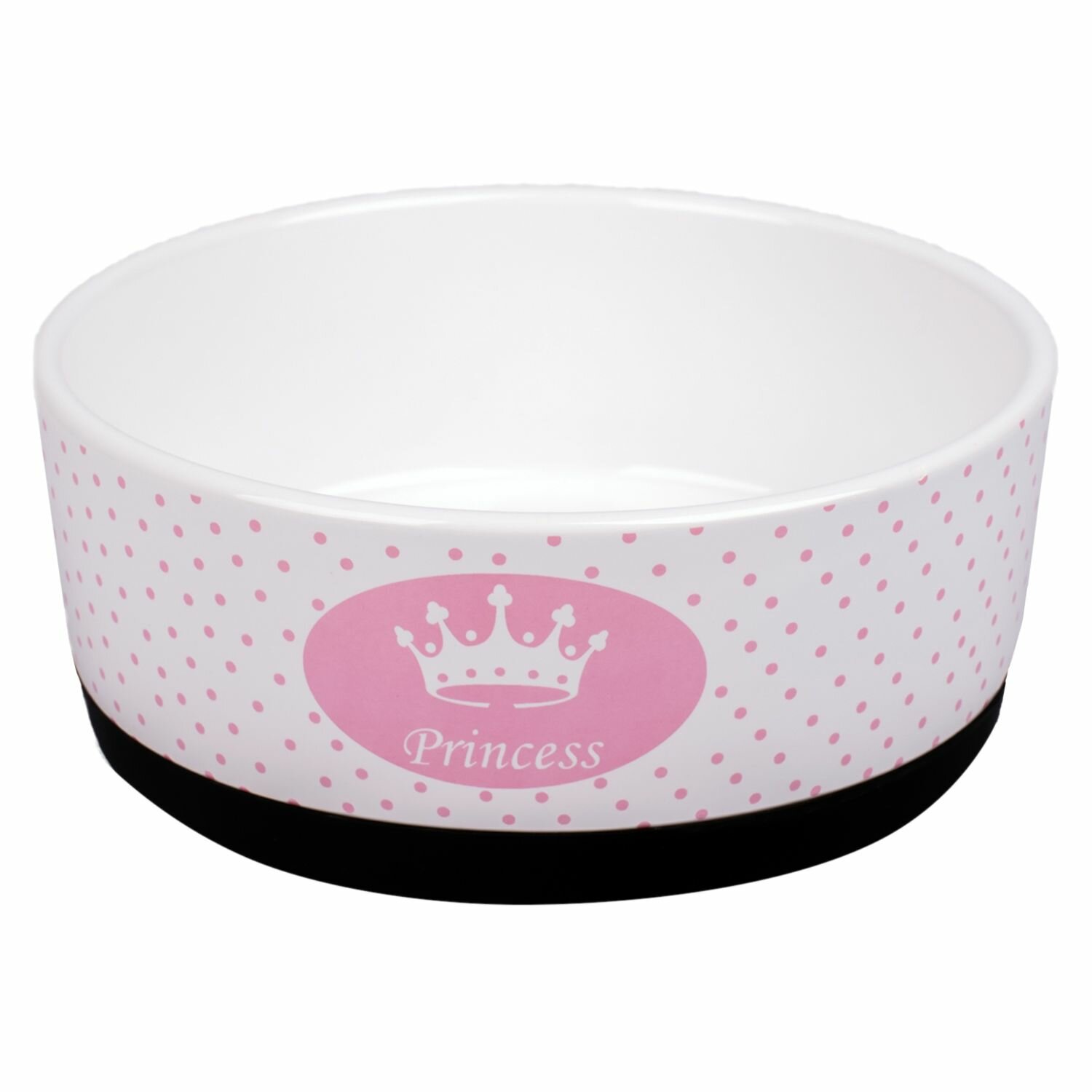 фото Миска керамическая для собак Mr Kranch 400мл белая с розовым