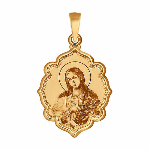 Подвеска ЗлатаМира, красное золото, 585 проба иконка sokolov из золота святая великомученица марина
