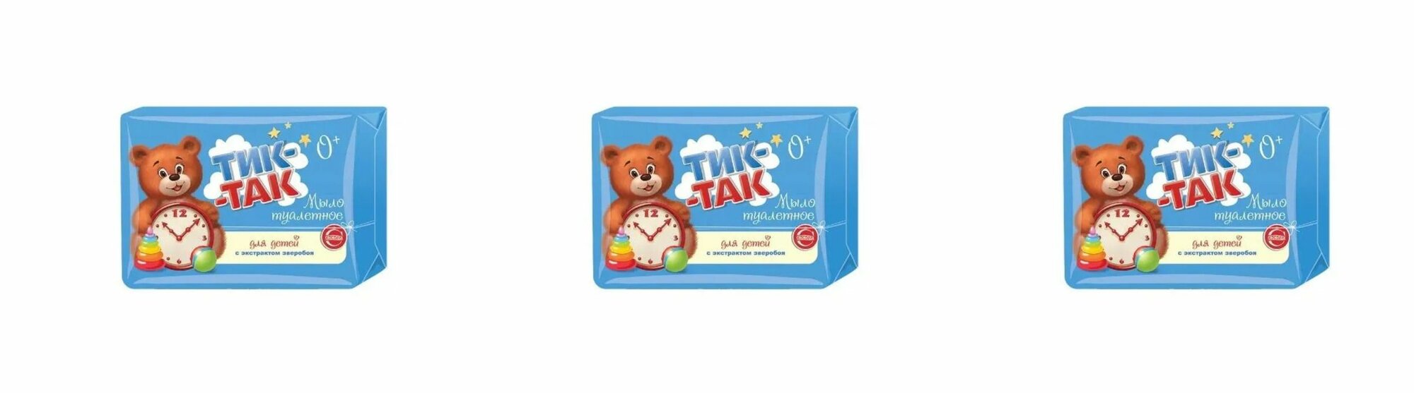 Тик-Так Мыло твердо Детское мыло, 150 г, 3 шт