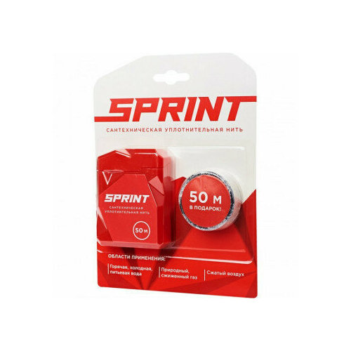 Уплотнительная нить Sprint 50м бокс + 50м катушка, блистер